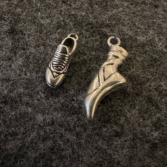 925 Sterling Silver Charm Set. Jewelry making. Heart Ballet Shoe 3D House Flag. - Picture 7 of 13